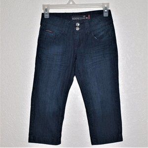 Rich Cow Denim Stretch Capri Jeans Women Size 0